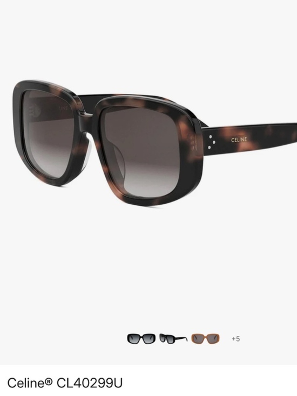 CELINE Sunglasses 3 Dots CL40299U 55K Tortoise 55-18